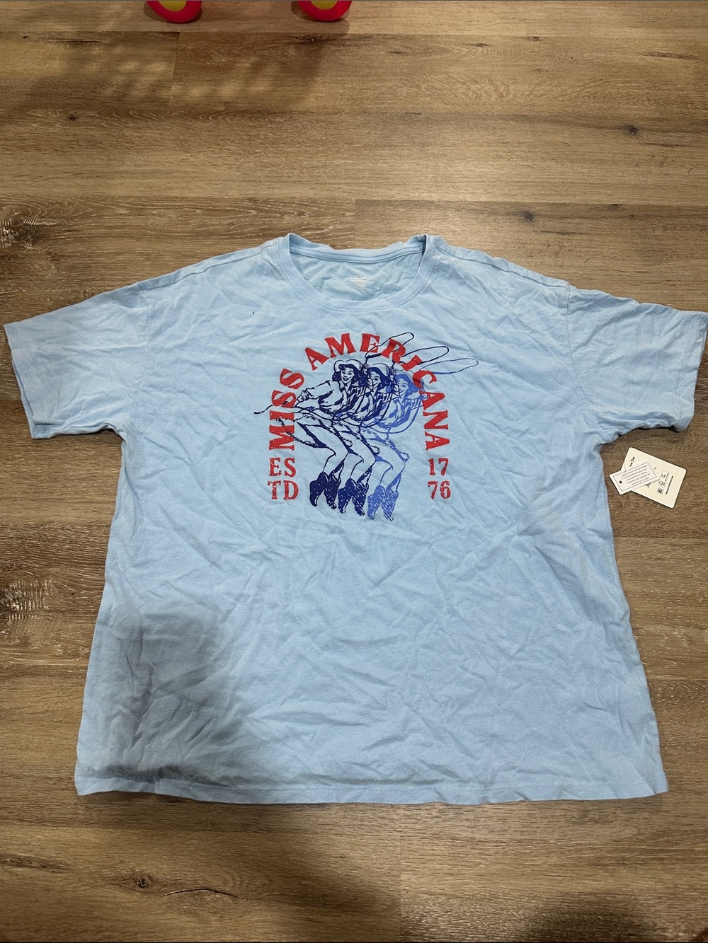 Miss Americana Light Blue Graphic Tee by